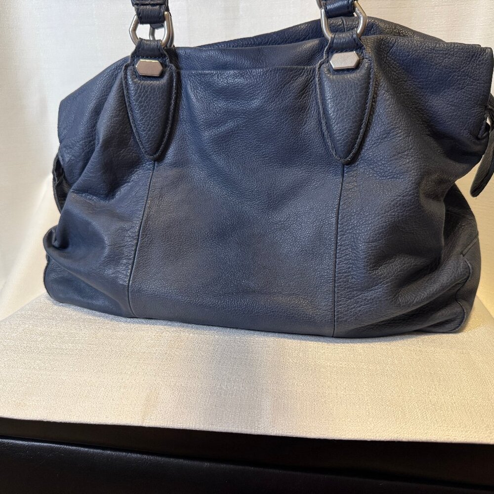 Liebeskind Berlin Slouchy Large Blue Leather satchel; Dbl Strap; Lots of pockets - Picture 2 of 13